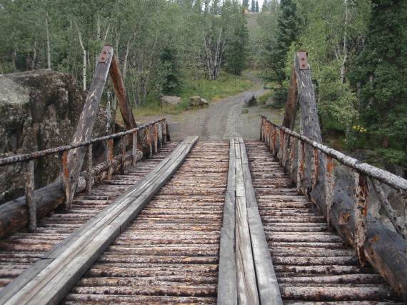 The Aishihik River bridge